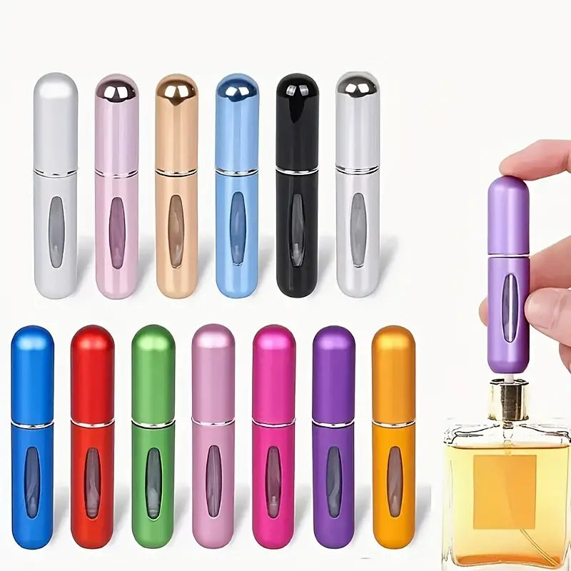 Travel Fragrance Atomizer Bottle with Easy Refill System for Purse or Gym Bag – Leak-Proof 8mL Scent Holder for Daily Touch-Ups and On-the-G