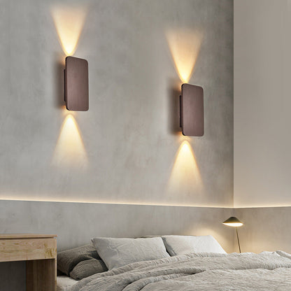 Square Metal Wall Sconce LED Light for Bedroom Living Room Hallway Modern Geometric Fixture Indoor Ambient Lighting Hardwired Home Decor