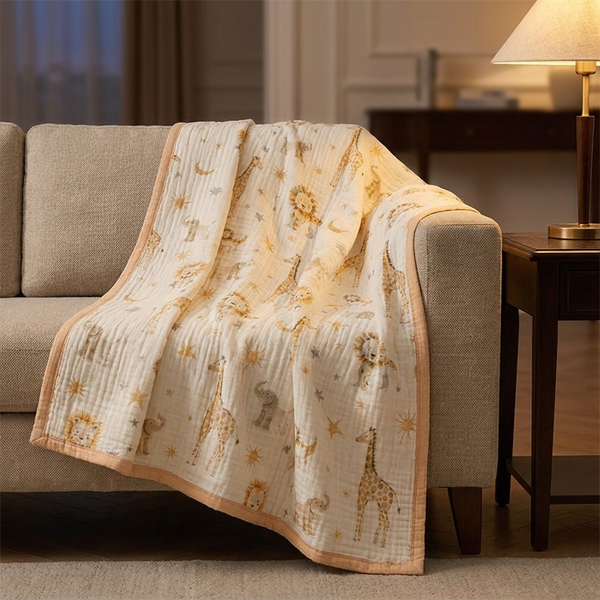 WILDNEST – Animal Kingdom Blanket for Cozy Comfort