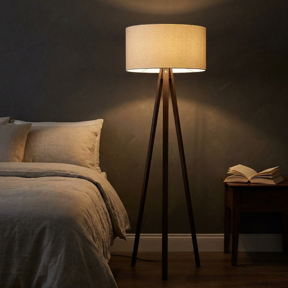 TIMBERLUME – Tripod Floor Lamp for Soft and Inviting Illumination