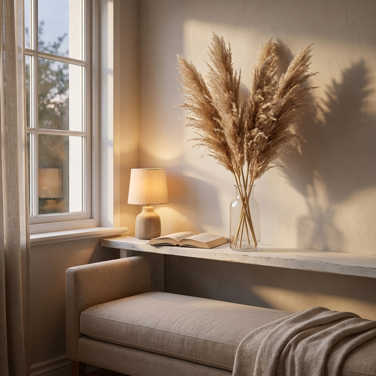 PLUMETABLE – Dried Pampas Grass Bouquet for Elegant Table Styling