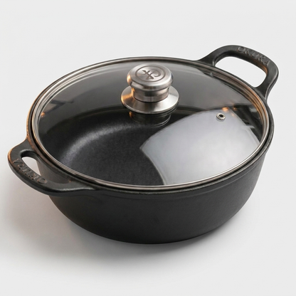 COOKELLE – Casserole Pan with Glass Lid for Convenient Home Cooking