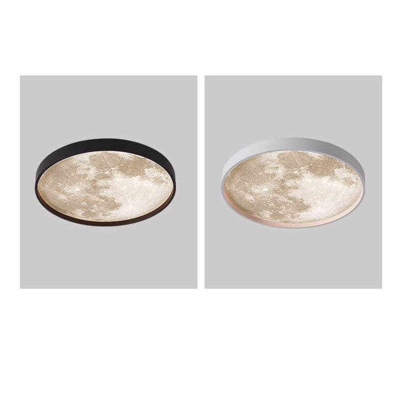 Recessed LED Overhead Fixture 10-22 Inch Diameter 18-48W Three-Color Temperature Control Iron Acrylic Contemporary Low-Profile Hardwired Ins