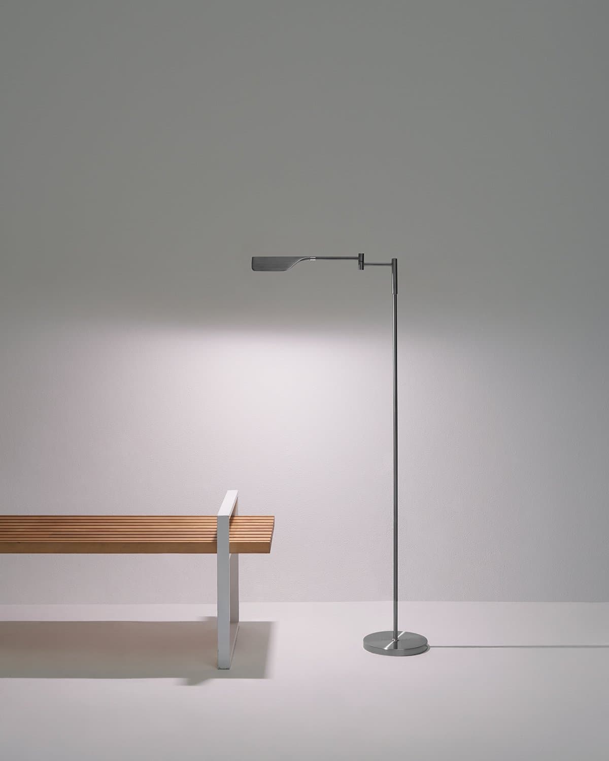 Touch-Dimming Metal Standing Lamp 53 in Tall with Integrated LED for Bedroom Living Room Reading Nook Organic Leaf Shape Warm 3000K Lighting