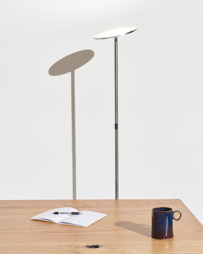 Adjustable LED Standing Lamp with Dimmer for Home Office & Lounge, Modern Metal Uplight with Directional Head for Bedroom Reading Corner Tas