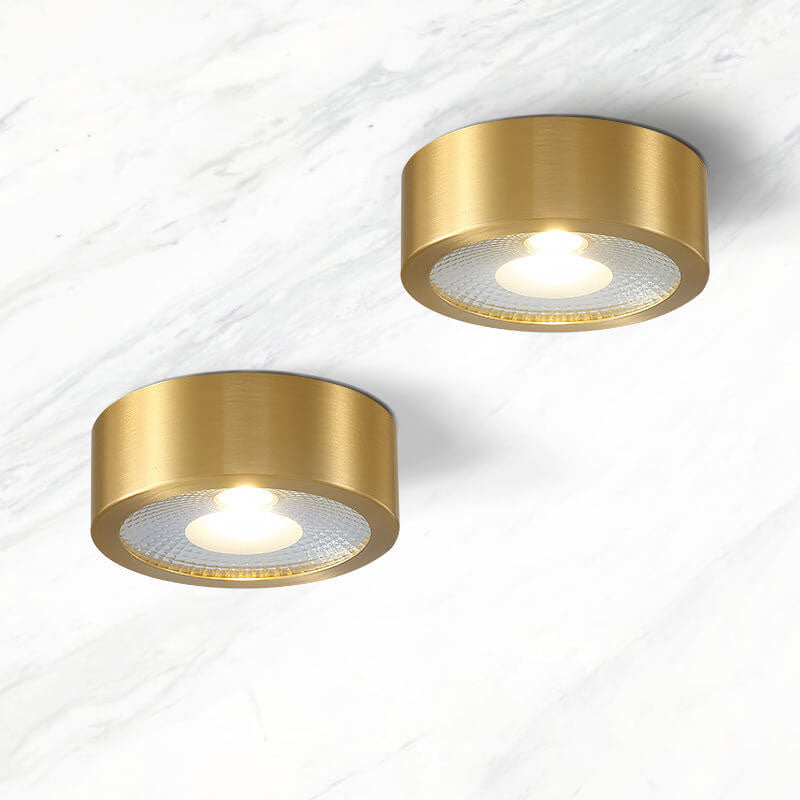 Recessed LED Ceiling Light Copper Finish 5 in Round Ultra Low Profile for Bedroom Entryway Kitchen