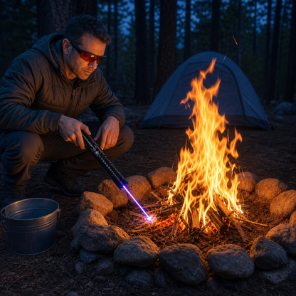 Rechargeable Blue-Beam Fire Starter for Outdoor Camping Emergency Ignition Kit