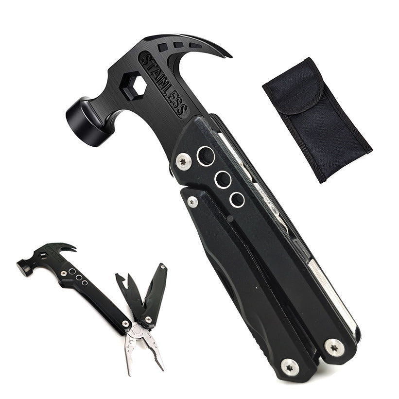 Compact Utility Hammer with 19 Built-In Tools for Home Repair, Camping, DIY Projects & Emergency Kits
