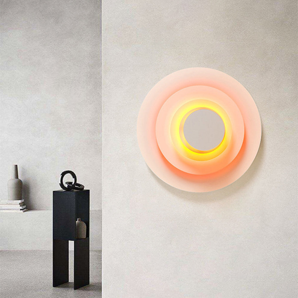 Colorful Round Metal Wall Sconce for Living Room, Bedroom & Dining Room – Modern Indoor Lighting Fixture