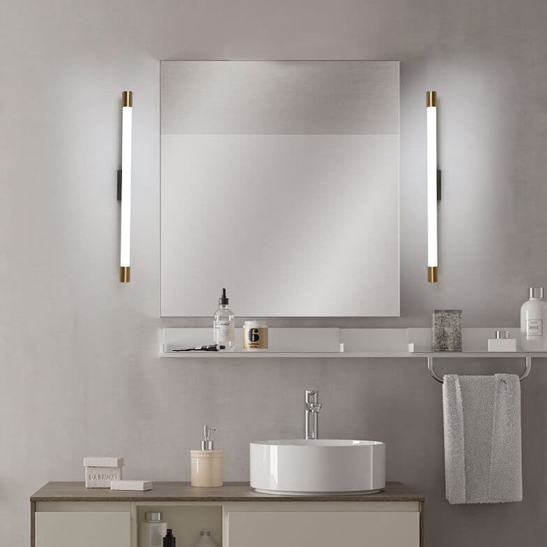 LED Vanity Light Fixture Aluminum 59 in Black Gold Over Mirror Bathroom Bedroom Hallway Linear Bar Sconce Hardwired 120V-240V