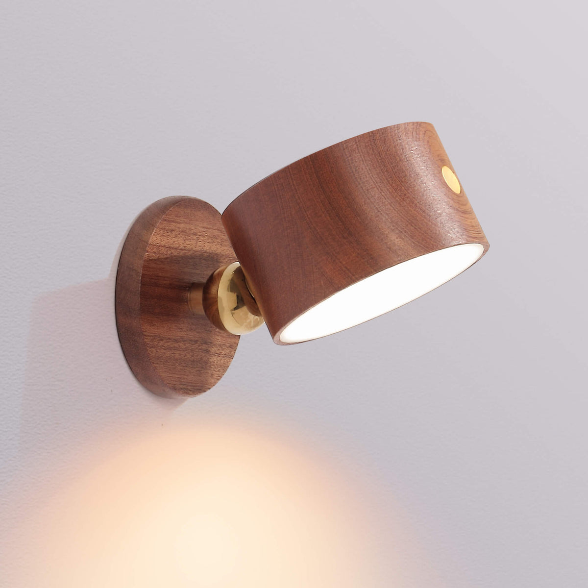 Rechargeable Wood Accent Sconce USB Powered 4W LED for Bedroom Nightstand Reading Corner Minimalist Lighting Wireless Cordless Modern
