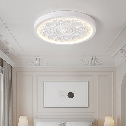 Low-Profile LED Overhead Light 13 in White Dimmable Remote Ceiling Fixture for Bedroom Modern Minimalist Living Room Hallway Low Ceilings