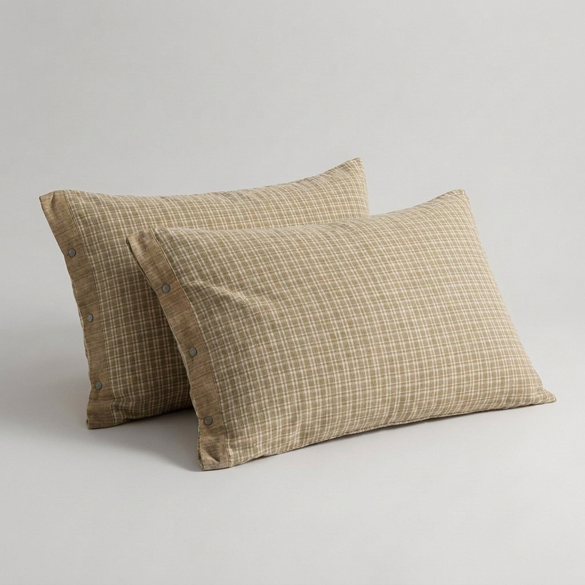 BUTTONPLAID – Mini Pillowcases with Refined Button Detail