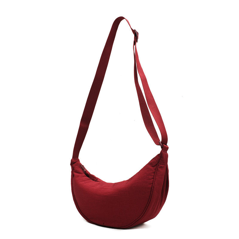Curved Shoulder Bag for Women – Soft PU Leather Crossbody Purse with Adjustable Strap for Everyday Wear & Travel