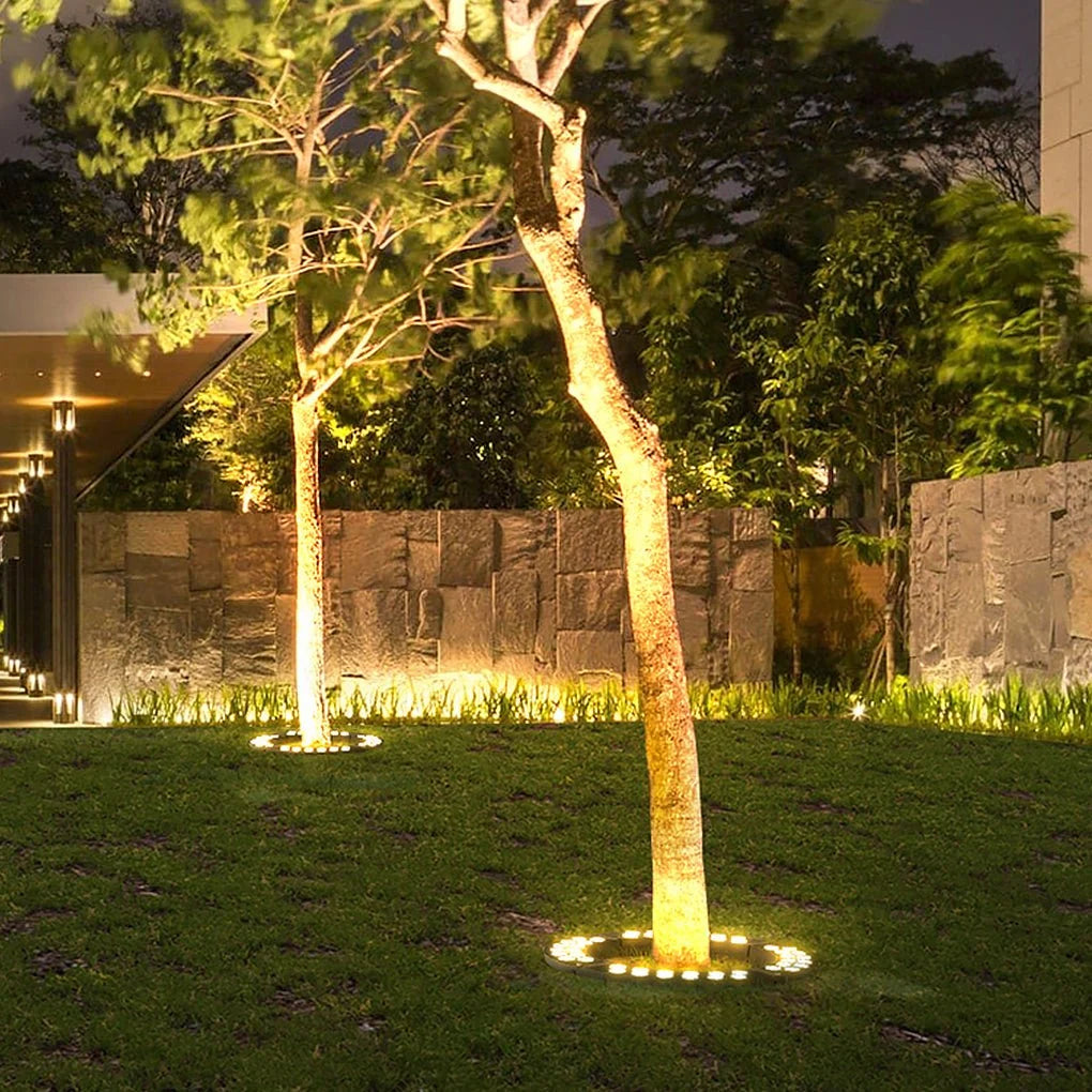Outdoor LED Landscape Spotlight for Trees & Gardens | Aluminum Ground Light with Warm Glow | Pathway Accent Lighting | Weatherproof Garden U