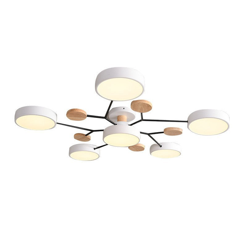 Modern Branch Sphere Semi-Flush Ceiling Light with Integrated LED for Bedrooms & Living Spaces