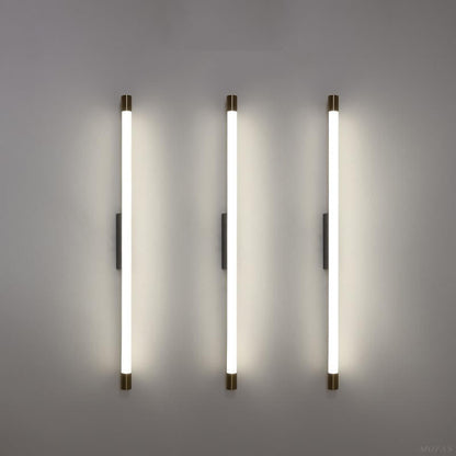 LED Vanity Light Fixture Aluminum 59 in Black Gold Over Mirror Bathroom Bedroom Hallway Linear Bar Sconce Hardwired 120V-240V