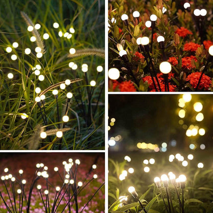 Solar Outdoor Pathway Stake Light White Modern LED Garden Lamp Auto On/Off 6 8 10 LEDs Wireless Walkway Patio Yard Deck Lighting