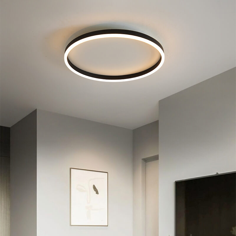 20 in Dimmable LED Ceiling Light with Remote Iron & Acrylic Fixture for Bedrooms Hallways Living Rooms Modern Low-Profile Design