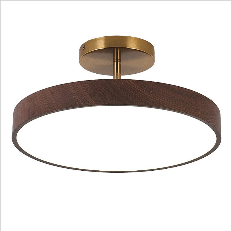 Close-to-Ceiling LED Fixture 12-Inch Iron Round Low-Profile for Hallways Bedrooms Kitchens Entryways Modern Dimmable 3000K-5000K