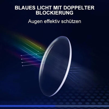 Compact Folding Reading Glasses with Blue Light Blocking Lenses for Men & Women | Lightweight Titanium Frame Readers with Case | Portable Ey