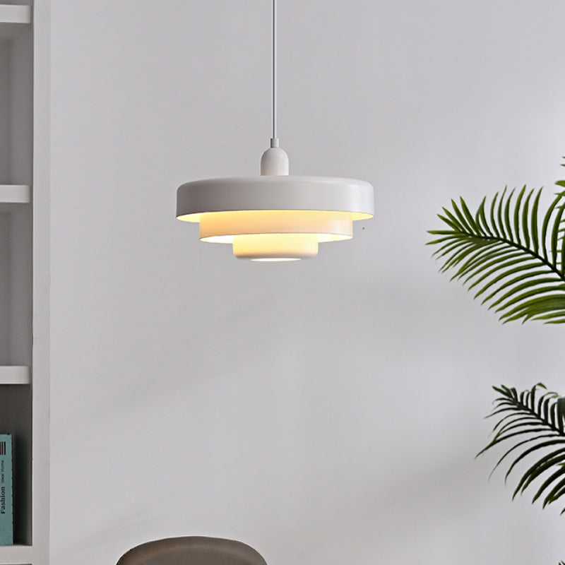 Round Metal Pendant Light 14-Inch Industrial Farmhouse Ceiling Fixture for Kitchen Island Dining Room Bedroom E26 Socket Green Orange