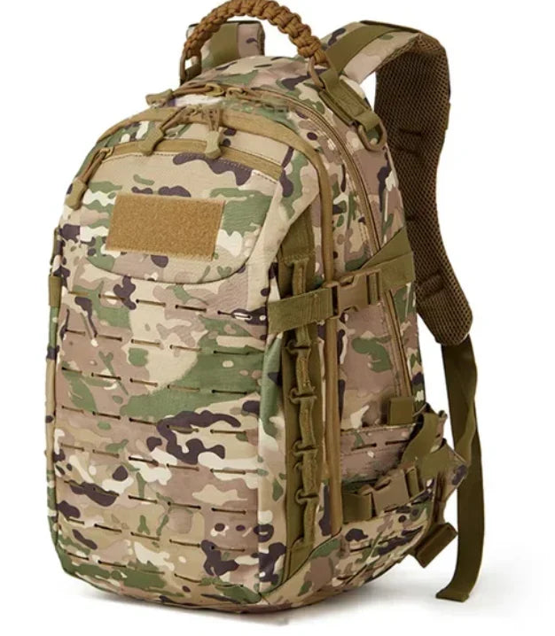 30L Tactical Backpack for Hiking Travel & Everyday Carry with Laptop Sleeve and Hydration Port | Modular Outdoor Daypack