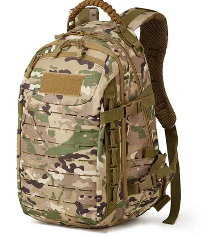 30L Tactical Backpack for Hiking Travel & Everyday Carry with Laptop Sleeve and Hydration Port | Modular Outdoor Daypack