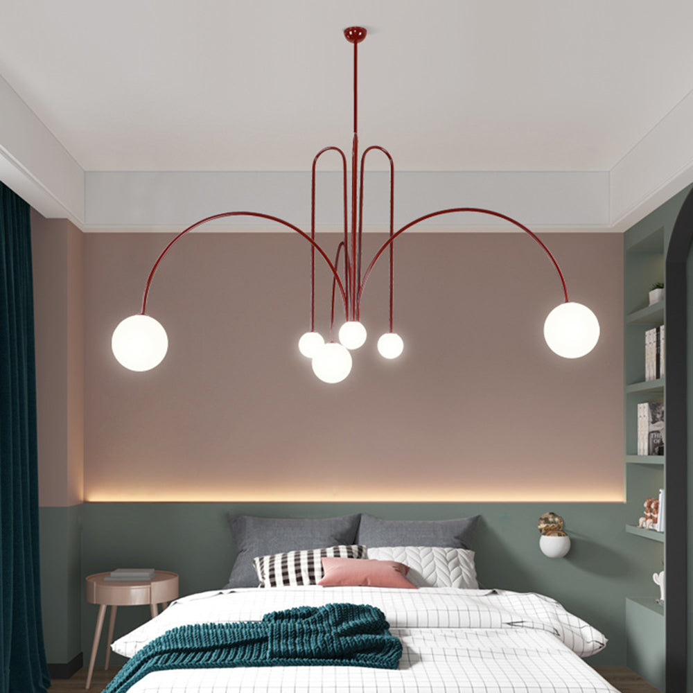 Swallow-Inspired G9 Pendant Light with Adjustable Chain, Metal & Glass Shades for Dining Room, Bedroom & Living Room Overhead Lighting