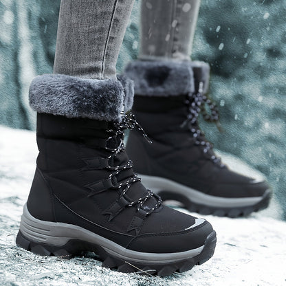 Women's Insulated Winter Boots – Warm Lined Cold-Weather Footwear with Anti-Slip Tread for Snow & Ice