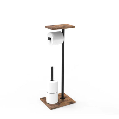 Freestanding Toilet Roll Holder | Tray for Phone and Essentials | Sturdy Stand | BathBridge