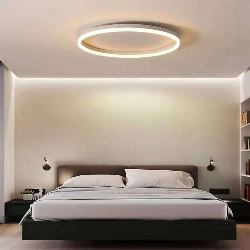 20 in Dimmable LED Ceiling Light with Remote Iron & Acrylic Fixture for Bedrooms Hallways Living Rooms Modern Low-Profile Design
