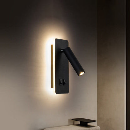 LED Wall Sconce Iron 7.5 inch Hardwired 15W Bedroom Hallway Living Room Modern Indoor Fixture White Black 110-120V Ambient Light
