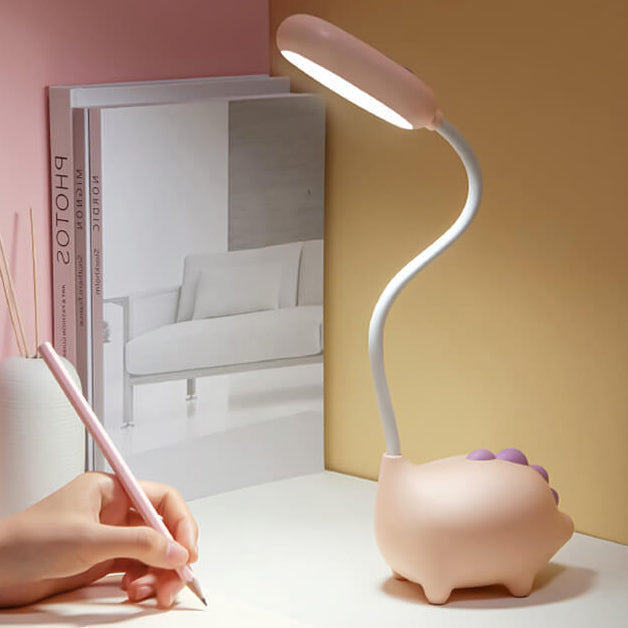 Compact LED Desk Lamp with Integrated Light in Vibrant Colors for Bedroom, Office & Living Room