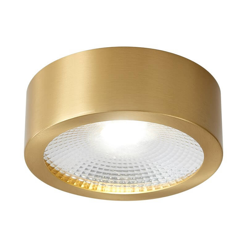 Recessed LED Ceiling Light Copper Finish 5 in Round Ultra Low Profile for Bedroom Entryway Kitchen