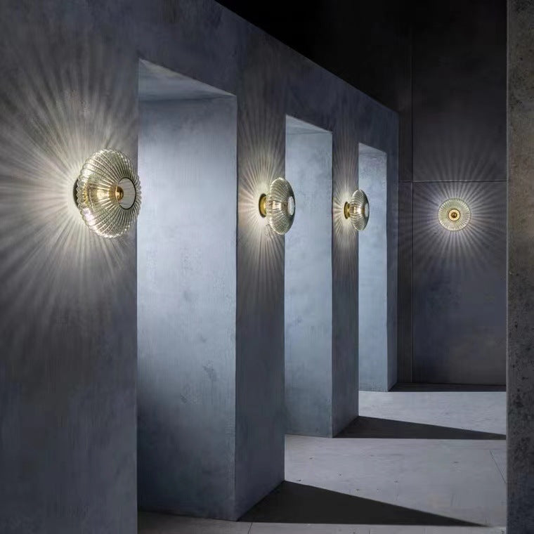 Glass Wall Sconce 9.5 Inch Hardwired Contemporary Fixture E26 Base Ambient Lighting for Bedroom Hallway Dining Room Smoke Gray Frosted Optio