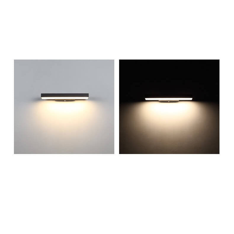 Exterior Sconce Light 19W LED Black Stainless Steel Weather-Resistant 15.8 Inch for Patio Garden Pathway Entry Security Hardwired 3000K Glow
