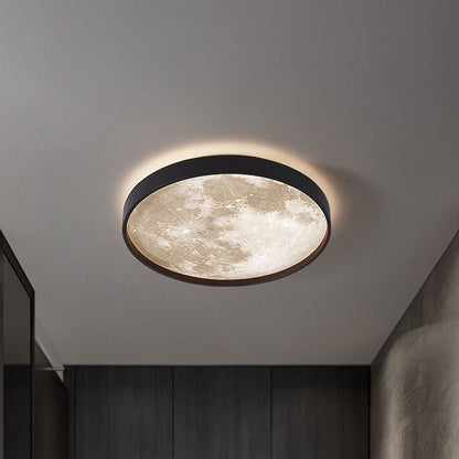 Recessed LED Overhead Fixture 10-22 Inch Diameter 18-48W Three-Color Temperature Control Iron Acrylic Contemporary Low-Profile Hardwired Ins