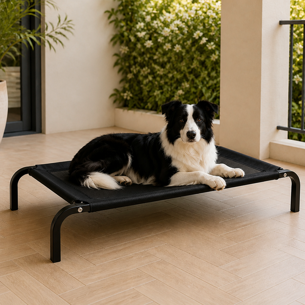 Ortekor Elevated Breathable Mesh & Canopy Dog Bed