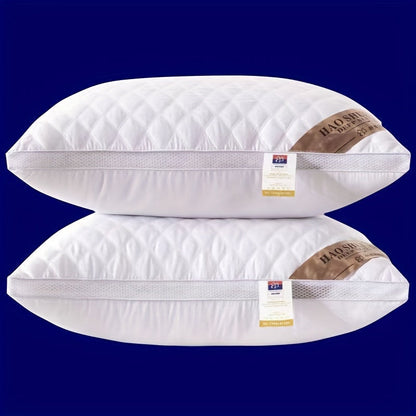 Hotel-Quality Bed Pillow Washable Dual Height Support Back Side Stomach Sleepers Year-Round Bedroom Guest Room