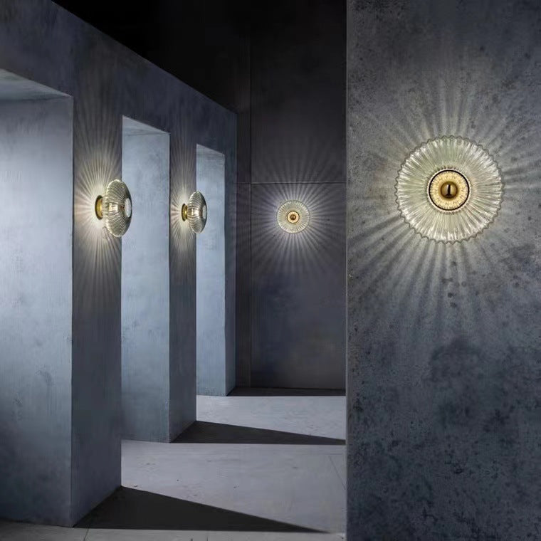 Glass Wall Sconce 9.5 Inch Hardwired Contemporary Fixture E26 Base Ambient Lighting for Bedroom Hallway Dining Room Smoke Gray Frosted Optio