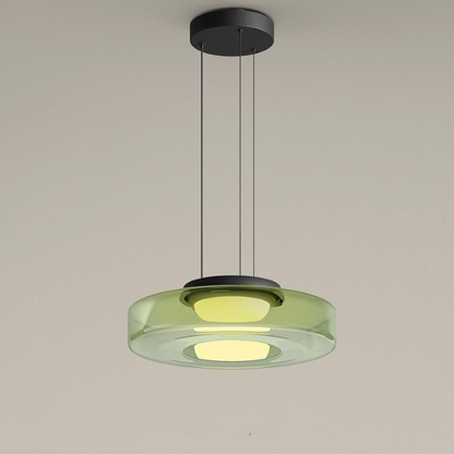 Multi-Tier Glass Pendant Light with Adjustable Cable for Kitchen & Dining Room | Modern LED Ceiling Fixture