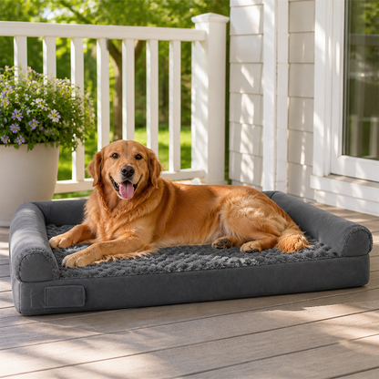 Ortekor Orthopedic Memory Foam & Non-Slip Dog Bed (Removable Cover)