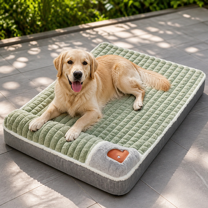 Ortekor Four-Season Plush & Washable Dog Sleeping Mat (Removable Floor Mat)