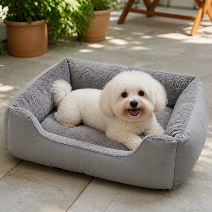 Ortekor Plush Mattress-Style & Easy-Clean Polyester Pet Bed