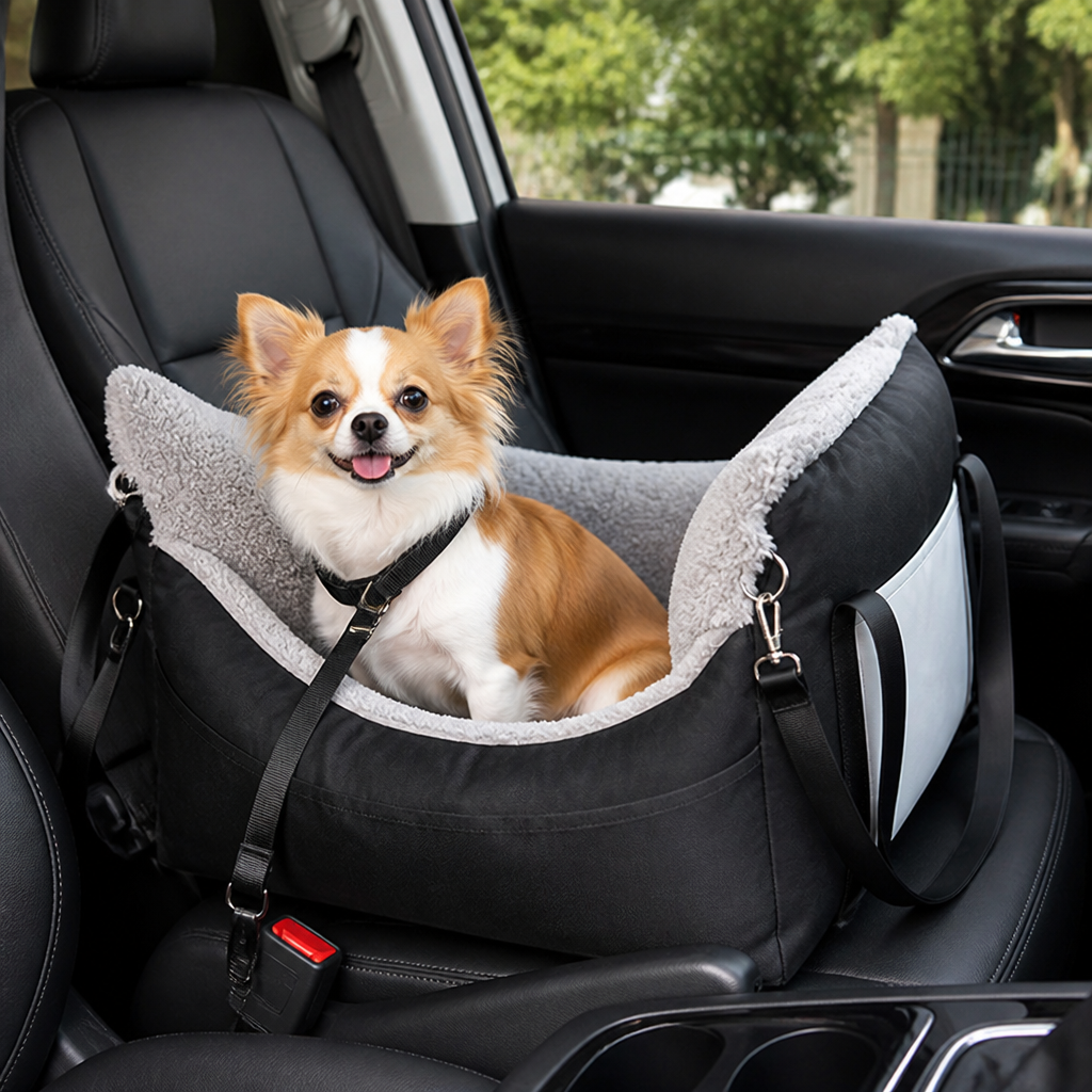 Ortekor Double Seat Belts & Washable Dog Car Seat (Small Dog)