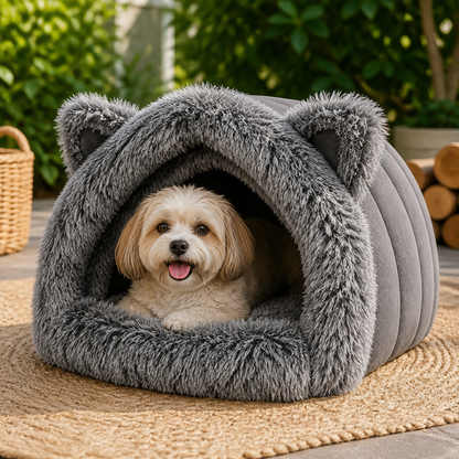 Ortekor Warmth-Retaining Polyester Hooded Pet Nest