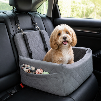 Ortekor Breathable & Washable Dog Car Seat (Built-In Safety Belt)
