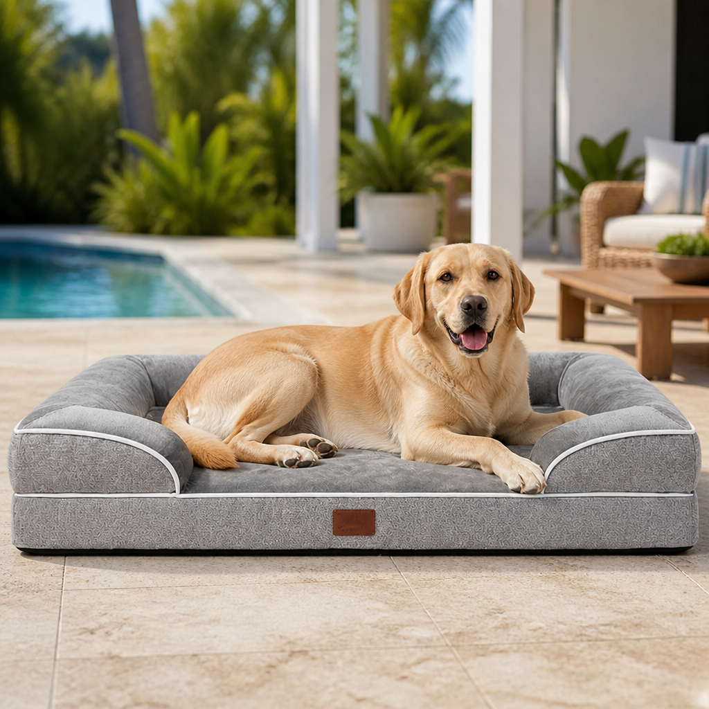Ortekor Orthopedic Memory Foam Dog Bed (Removable Cover)