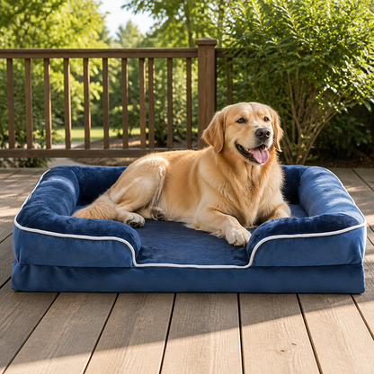 Ortekor Orthopedic Support Foam & Anti-Skid Bottom Dog Bed (Detachable Cover)